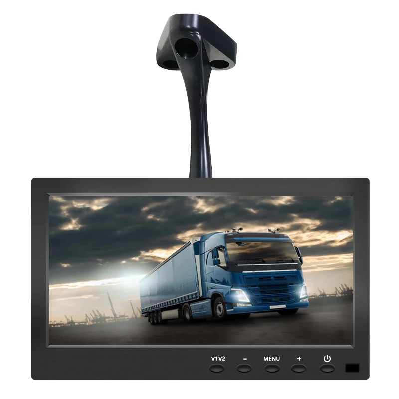 Tech PAL/NTSC/AUTO System Full View Angle 10.1inch IPS AHD Bus Monitor Rearview Mirror USB Connection Remote Control 1 Year