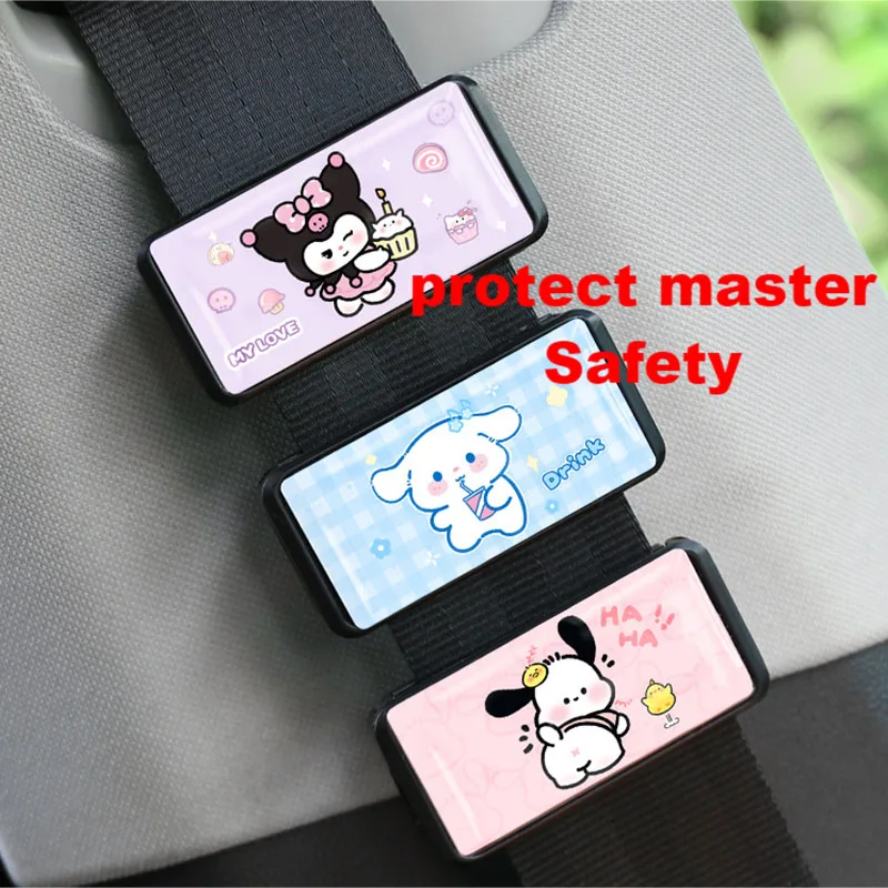 

Car kuromi pochacco seat belt car interior supplies limiter car anti-strangle safety limit clip clip seat belt anti-slip retaine