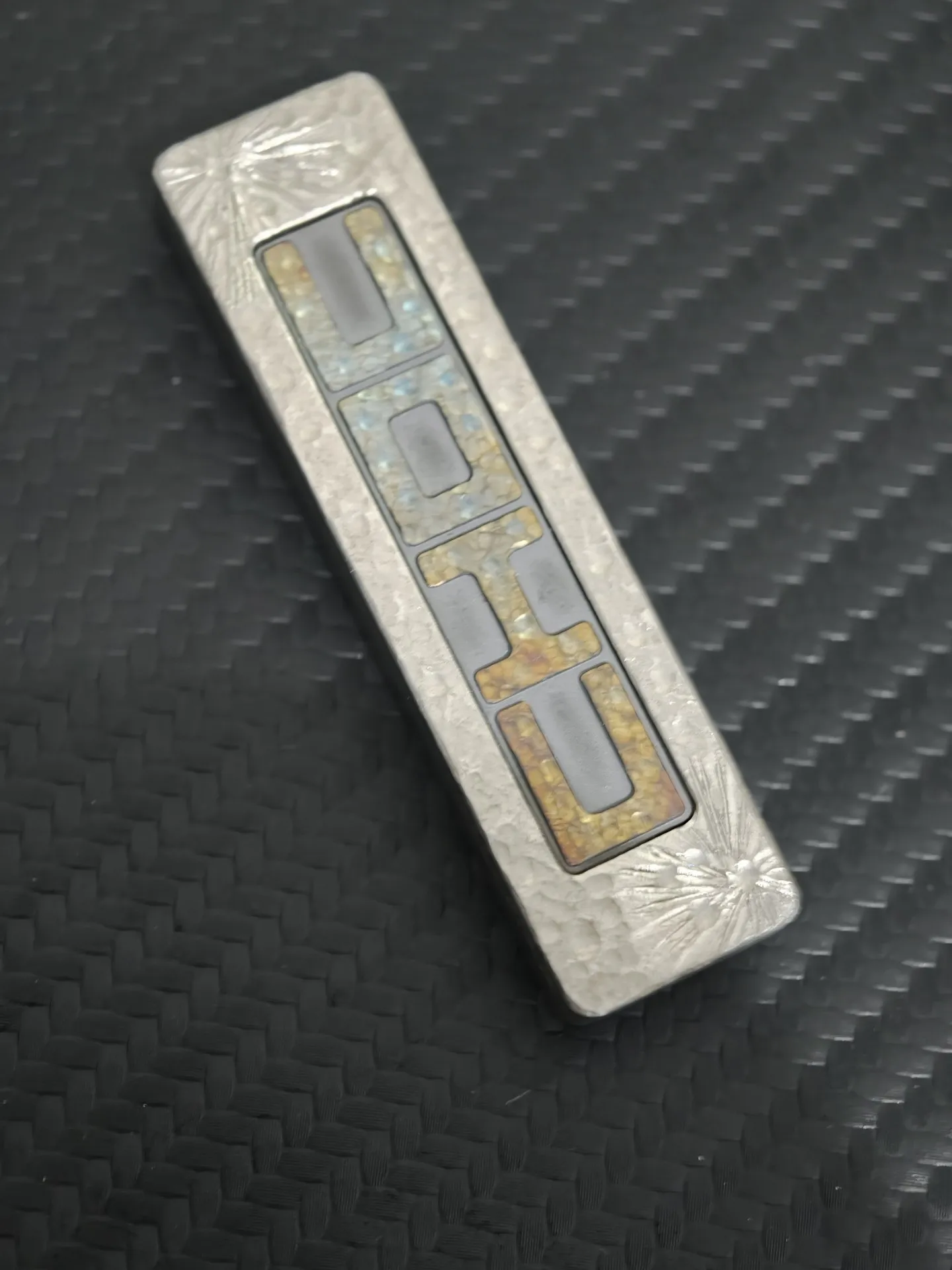 Used EDC Lautie Zirconium Steel Chocolate Push Brand edc Metal Decompression Toy