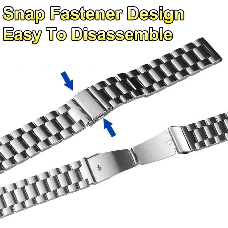 20mm 22mm 24mm Watch Strap for Samsung Galaxy Gear S3 Watchband Classic Active2 Stainless Steel Bracelet for Huawei Amazfit Band