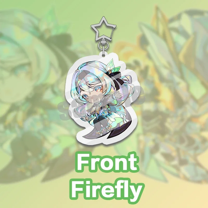 Honkai Star Rail Cute Game Firefly Sam Kawaii Acrylic Keychain Keyring Strap Figure Hanging Accessories