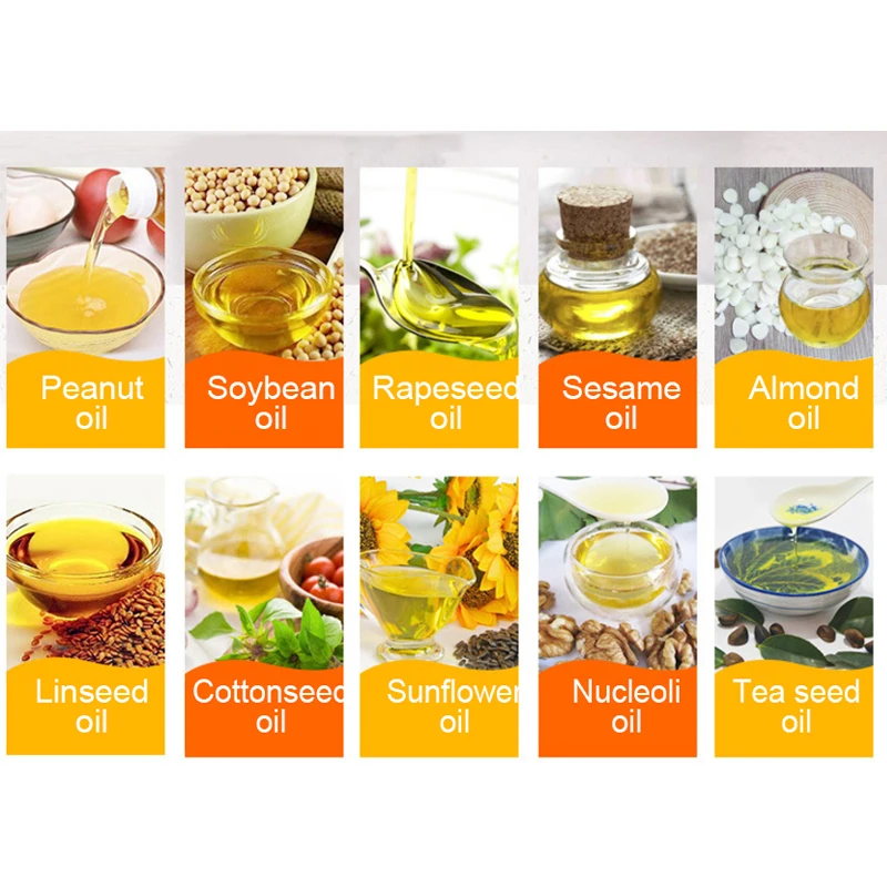 ماكينة ضغط الزيت الأوتوماتيكية بدون فرش للتحكم في درجة الحرارة 12 مرحلة تصميم حلزوني ضغط بارد ساخن للاستخدام المنزلي التجاري