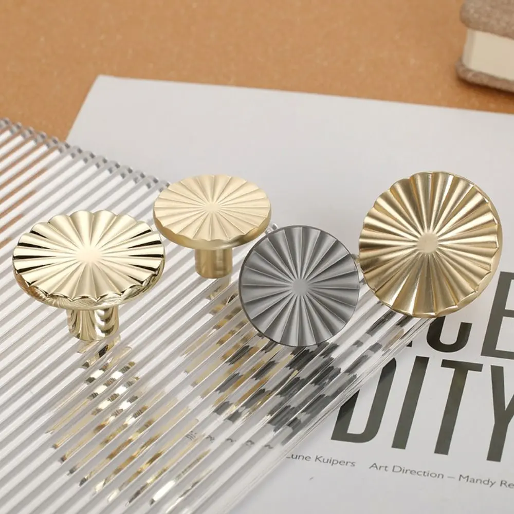 Zinc Alloy Semi-circular Handle Fan-shaped Single hole Cabinet Door Pulls Nordic Style Gold Dresser Knobs Wardrobe Cupboard