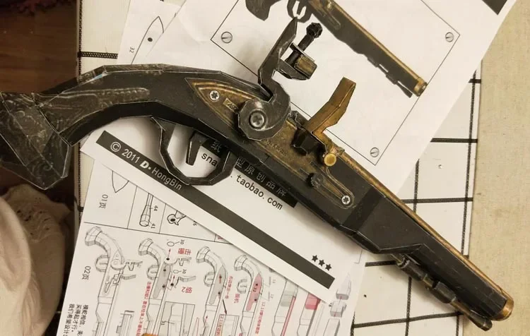 

Бумажная модель Кремень Пистолет ручной работы Рисунки Военная игрушка для рукоделия