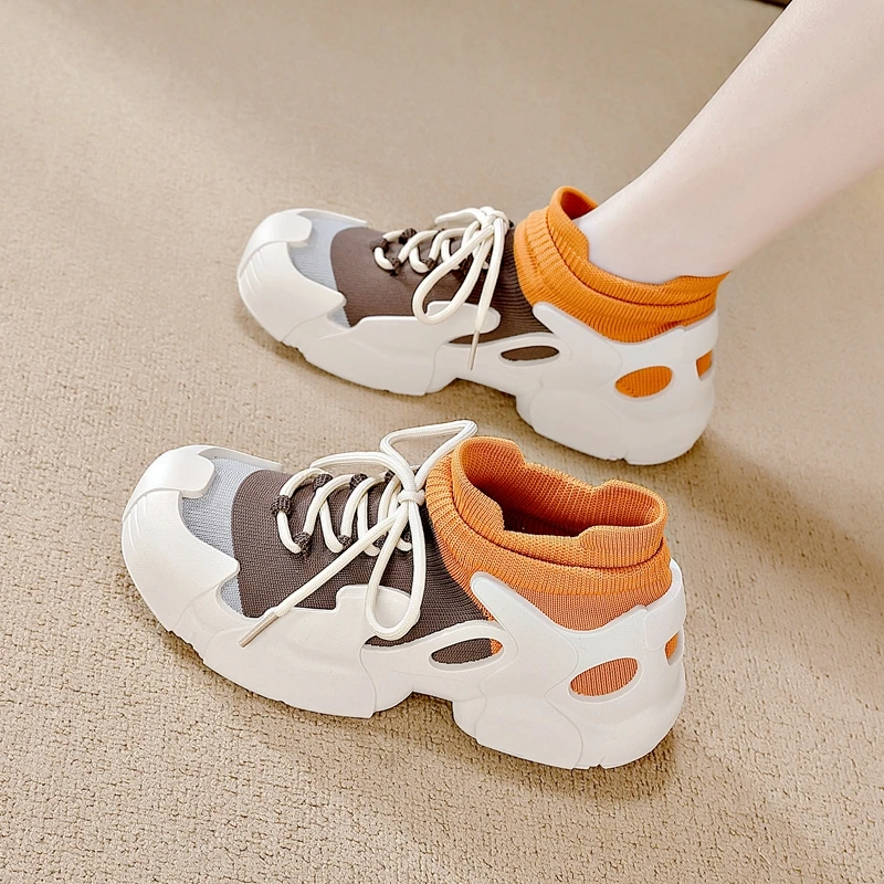 Ladies Simple Lace Up Sneakers Solid Color Minimalist Style Breathable Upper Non Slip Flat Sole Daily Walking Casual Shoes