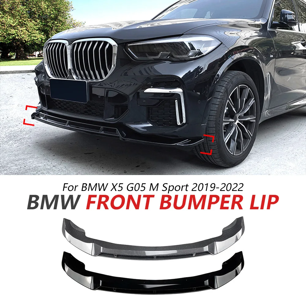

Front Bumper Lip For Bmw X5 G05 m Sport 2019-2022 Glossy Black Bumper Lip Spoiler Front Lip Accessories Car Update