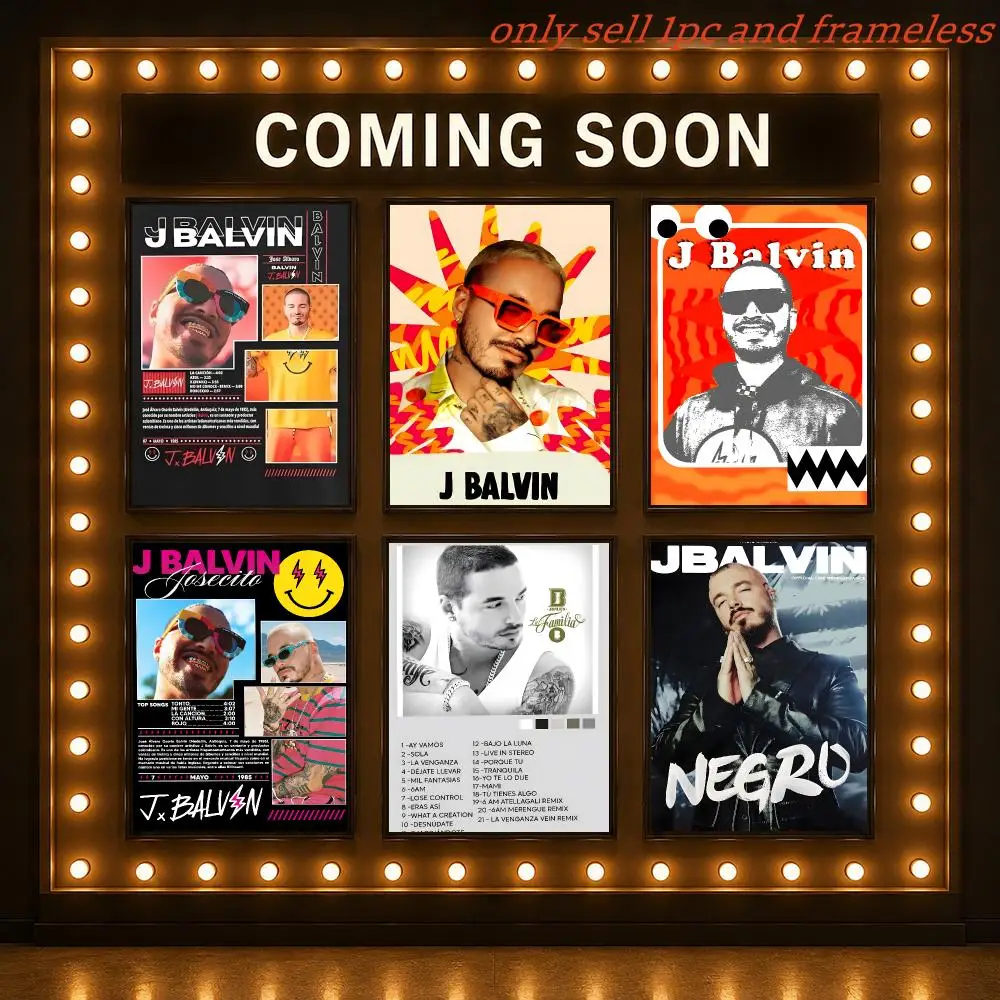 Reggae Music Rock J-J Balvin Poster Poster Painting Wall Art Pictures Living Room Home Decor