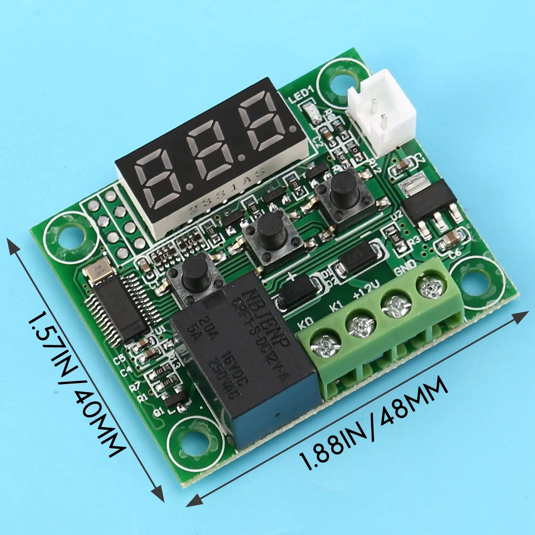 NEW HOT In Stock-2 Pcs Temperature Controller Module With Case - XH-W1209 Red Digital Display Thermostat DC 12V With Waterproof