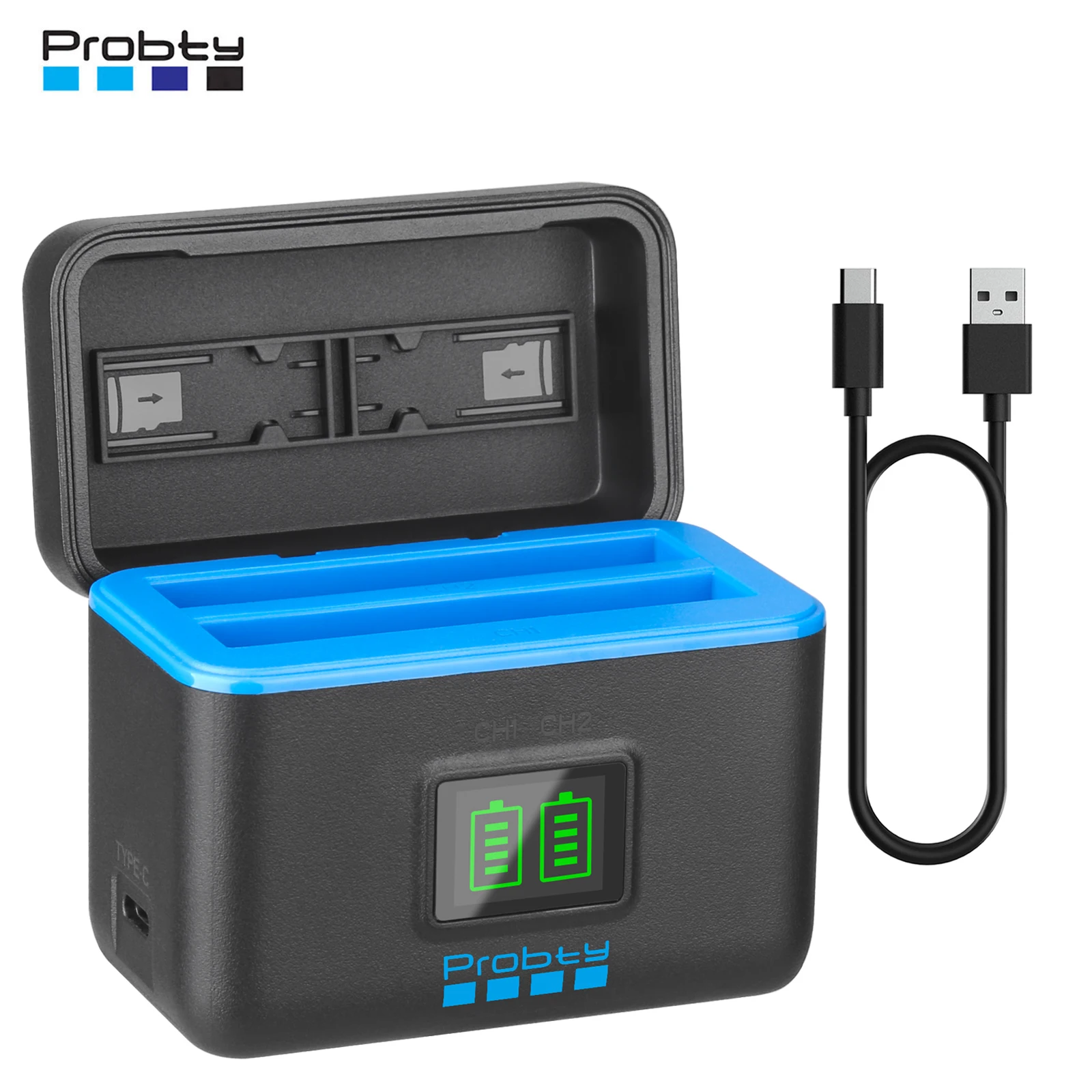 For Insta360 X5 Portable Battery Charger 2 Slot Fast Charging For Insta360 X5 Battery LED Storage Box Accessories