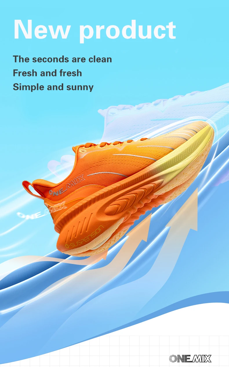 ONEMIX Bumper Elite Herren-Laufschuhe mit Dämpfung, robuste, rutschfeste Outdoor-Sportschuhe, Schnür-Sportschuhe für Marathon – Detail 6