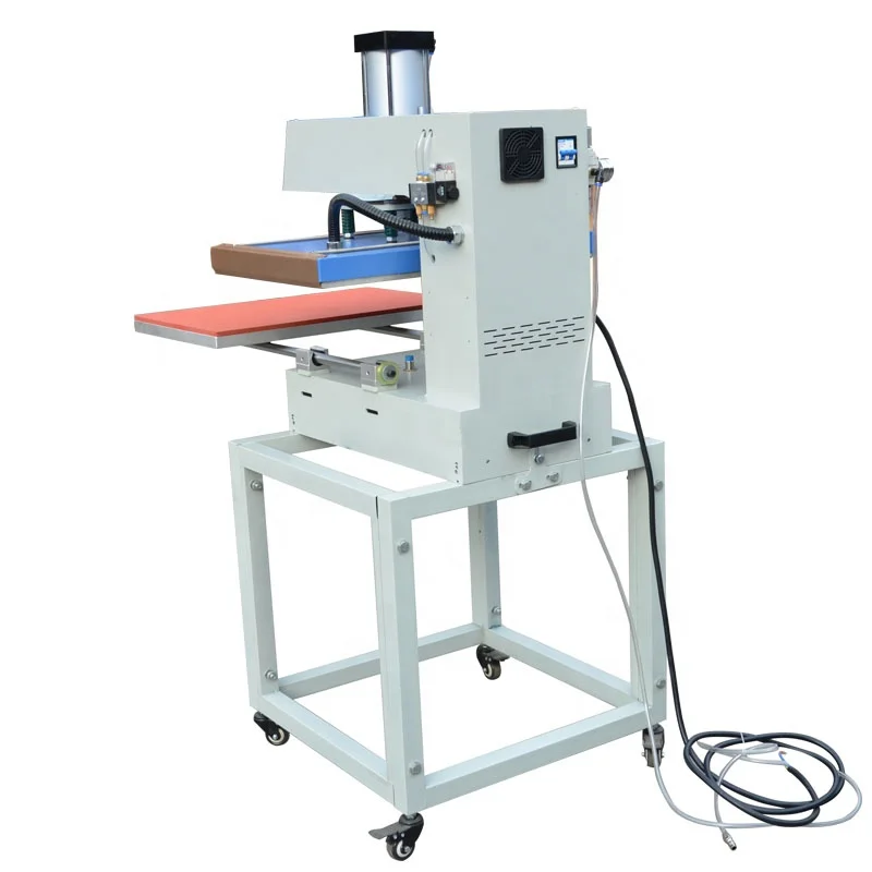 New 18x24inch Heat Press Machine Semi-Automatic Pneumatic Flatbed Printer 220V Automatic Open Clothes Heat Transfer for Printing