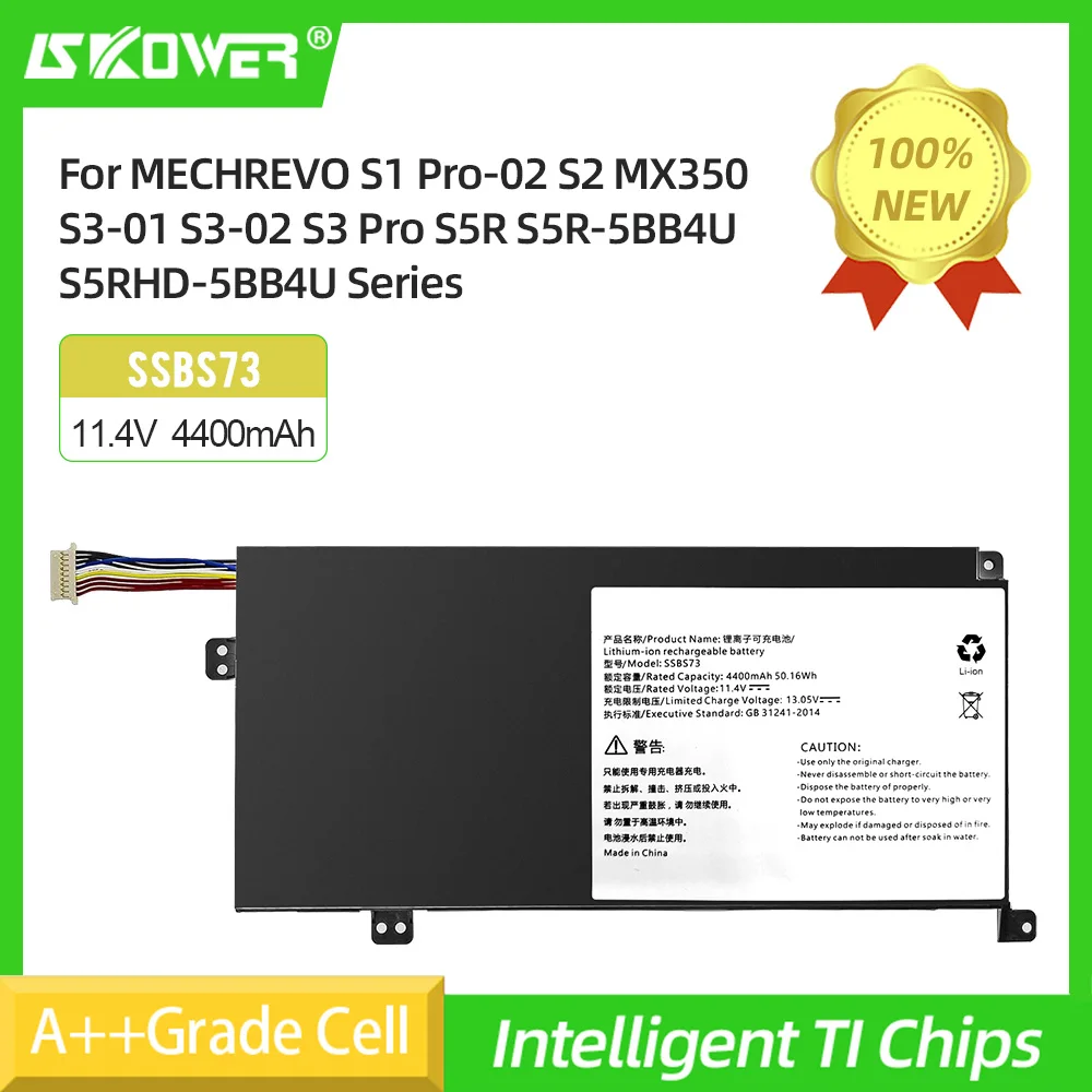 

Аккумулятор SKOWER 50,16WH SSBS73 для серии MECHREVO S1 Pro-02 S2 MX350 S3-01 S3-02 S3 Pro S5R S5R-5BB4U S5RHD-5BB4U