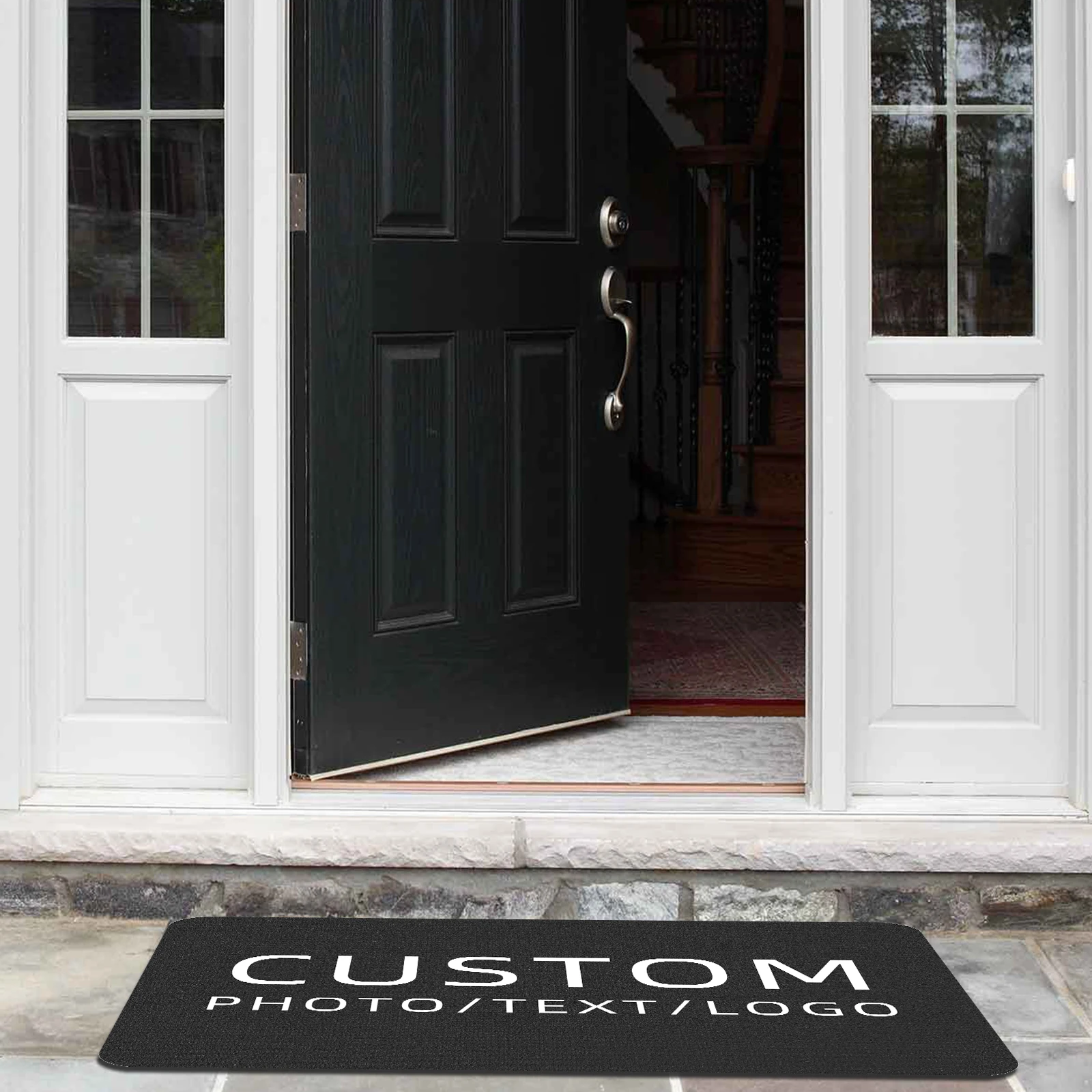 

Personalized Doormat Custom Design Welcome Mat For Entrance Hallway Bathroom Rug Kitchen Carpet Durable Floor Mats Home Gift