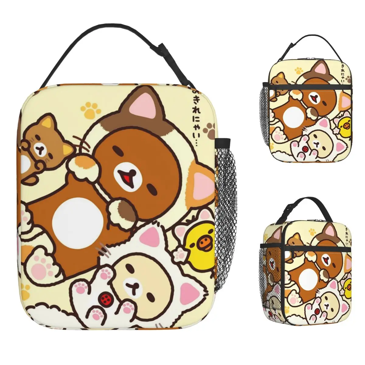Rilakkuma Korilakkumas Lunch Bag For Adult Print Lunch BoxOutdoor Picnic Cooler Bag Convenient Waterproof Thermal Tote Handbags