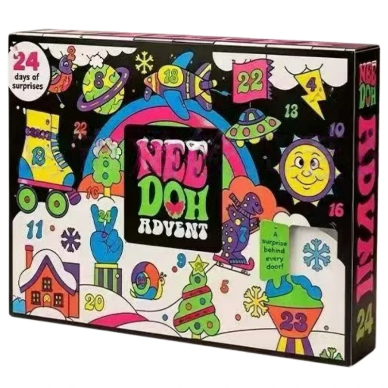 Christmas Advent Calendar Gift Box, 24‑Day Surprise Mini Squishy Fidget Toys, Sensory Stress‑Relief Toy Set, Holiday Surprise S