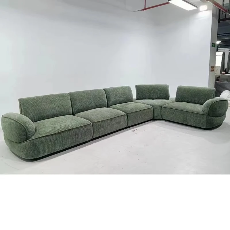 ^Italian Milan Hotel Living Room Solid Wood Frame Fabric Multi-position Modular Sectional L Corner Sofa Set