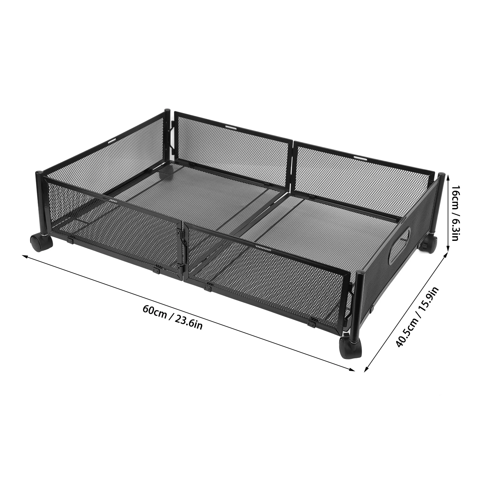 Under Bed Storage Containers with Wheels Grid Pattern Pull Out Type Detachable Large Capacity Storage Drawer For Clothes Toy