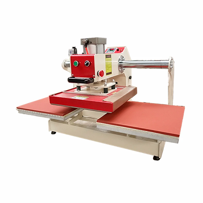 Pneumatic Heat Transfer Printer Dual Station Automatic Heat Press Machine for DIY T-Shirt Printing 30*30/ 38*38cm Heating Plate