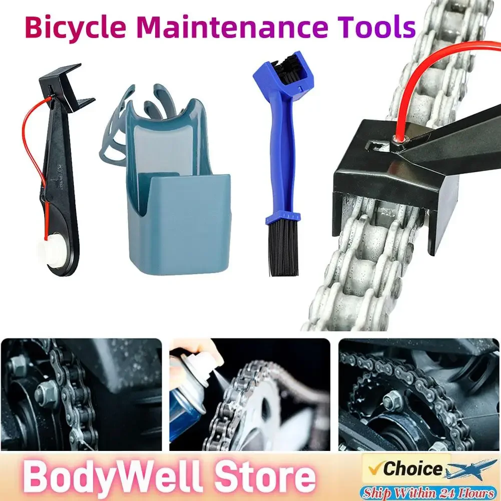 

Mess-Free Motorcycle Chain Lube Oiler Tool with Chain Wax Cleaner Attachment Lubricant Straw Holder Oiler+Oil Storage Box+Brush