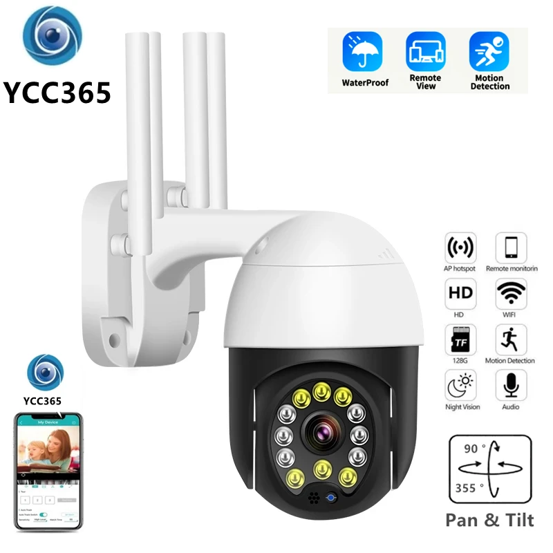 

YCC365 Plus 2MP Security Wireless WIFI Camera Outdoor Two Ways Audio Smart Home Video Surveillance Wireless Infrared Cameras