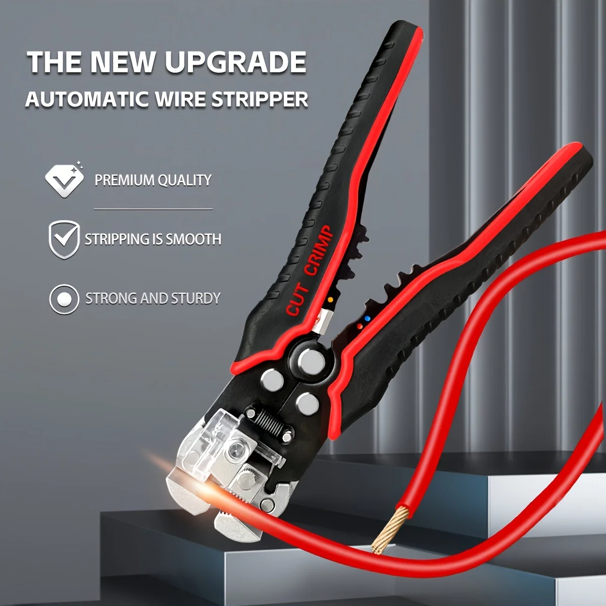 عبوة واحدة من أداة تعرية الأسلاك الأوتوماتيكية، أداة كهربائية متعددة الوظائف لقطع وسحب وتجعيده وتجريد الأسلاك