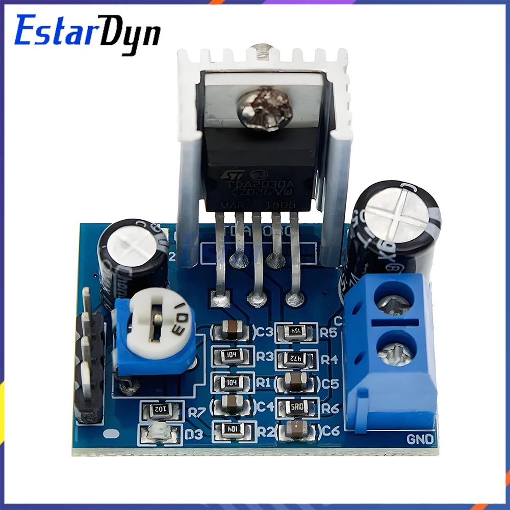 Estardyn TDA2030A Placa amplificadora de audio 14W + 14W Estéreo, Módulo amplificador de potencia HiFi Control de graves y agudos, Kit de bricolaje