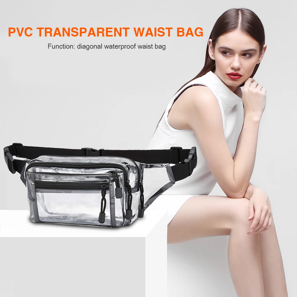 

Fashion Waist Packs for Women Designer Female Shoulder Bag All Match Transparent Messenger Bags Shopping Large Purse