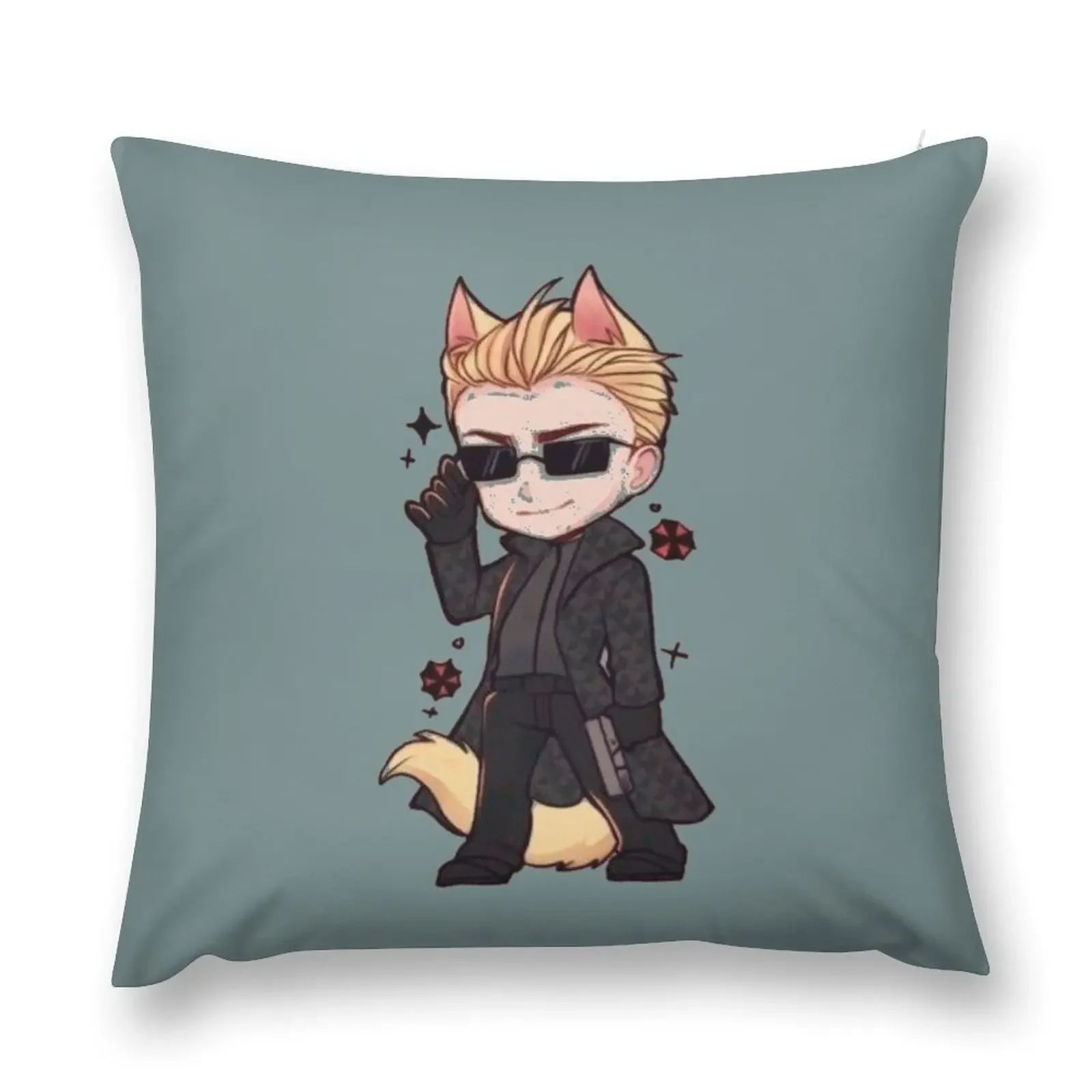 

albert wesker chibi Throw Pillow Decorative Cushions For Luxury Sofa Pillow Cases Christmas Pillow Covers Throw