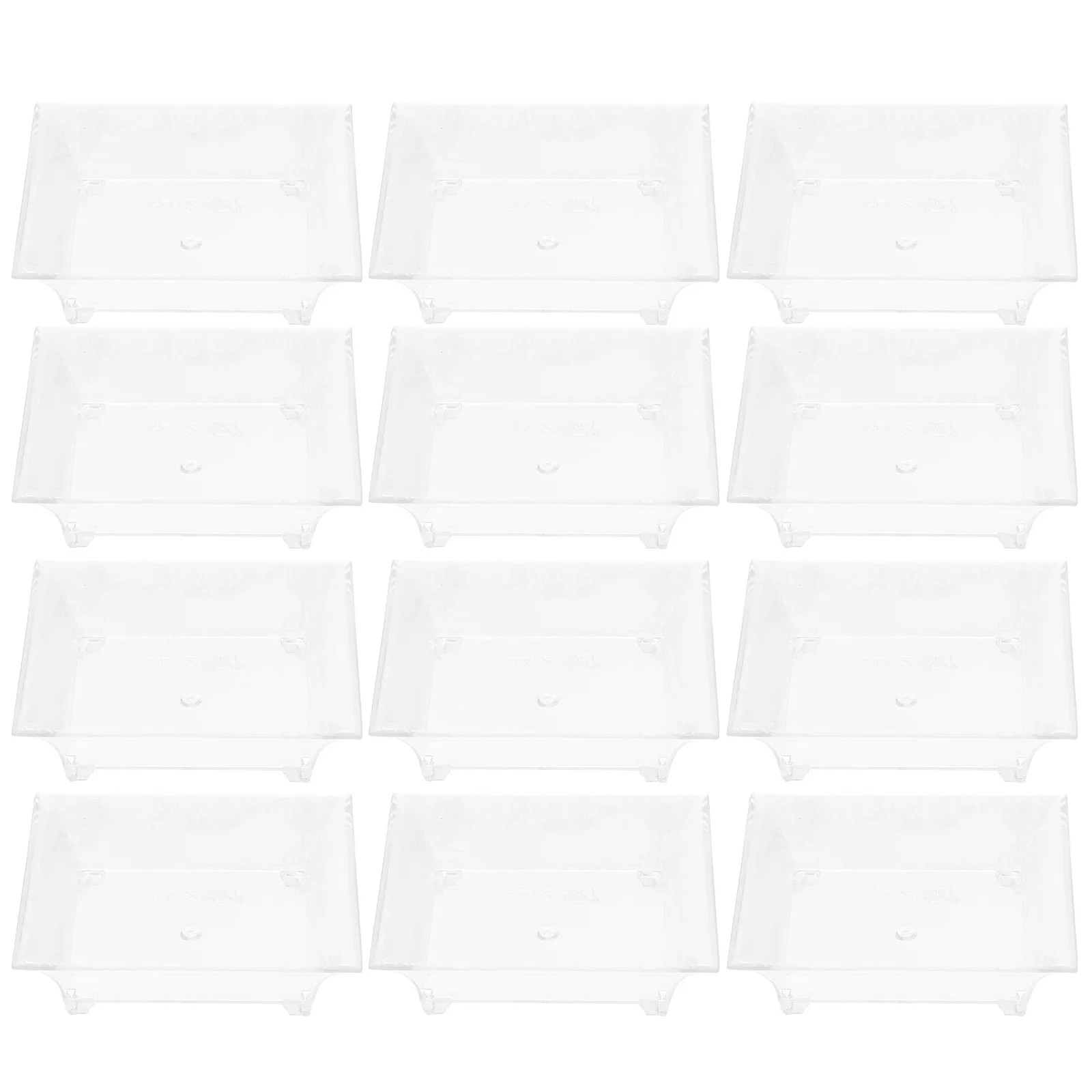 

50Pcs Disposable Serving Trays Bpa Free Plastic Ideal for Social Events Banquet Buffet Food Service Serving Trays