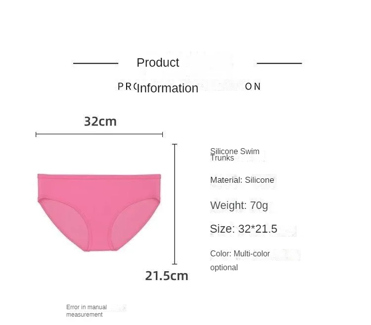 Silicone Underwear Waterproof Antibacterial Swim Briefs Hot Spring Women\'s Menstrual Swimming Panties Waterproof Briefs G-String