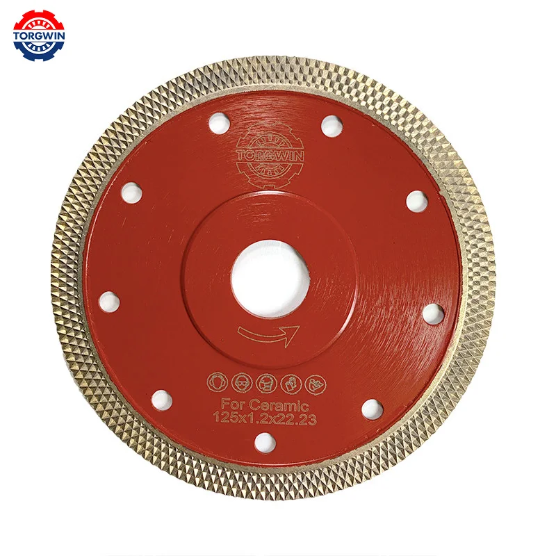 TORGWIN 125MM Diamond Saw Hot Pressed Sintered Mesh Turbo Blade Cutting Disc Diamond Wheel For Porcelain Ceramic Tile