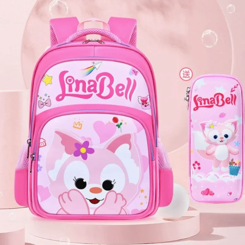 New Disney large-capacity student schoolbag cartoon print Lingna Belle children  lightweight burden-reducing waterproof backpack