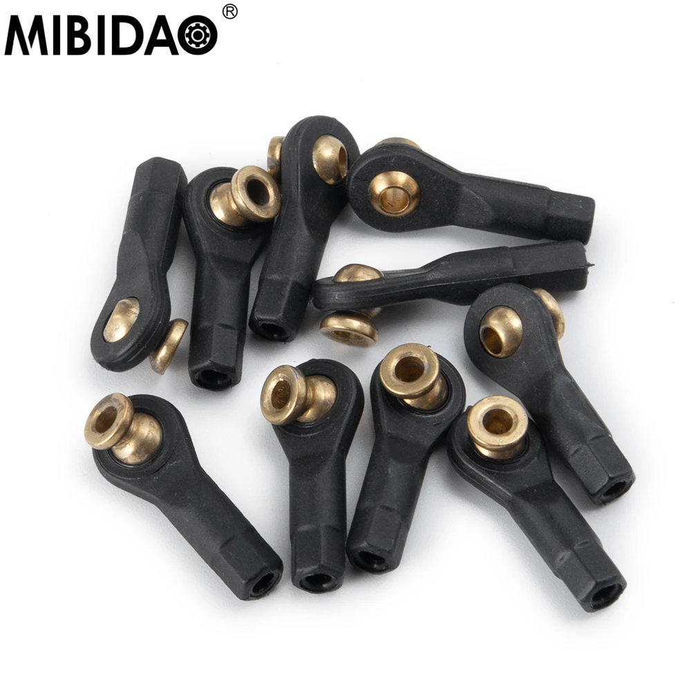 MIBIDAO 10Pcs Plastic M2/M3 Ball Joint Linkage Rod End CW Thread Ball Head For RC Model Toy Car Boat Airplane DIY Parts