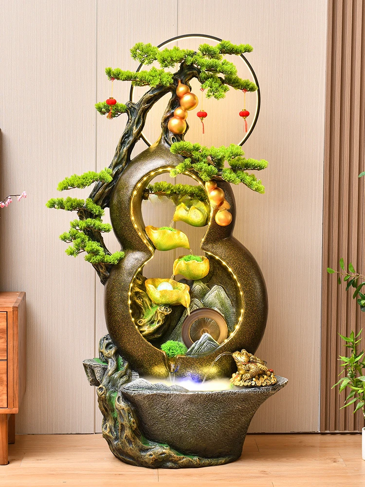 Chinese Circulating Water Landscape Fountain Decoration Gourd Flowing Water Fortune Office Decorations