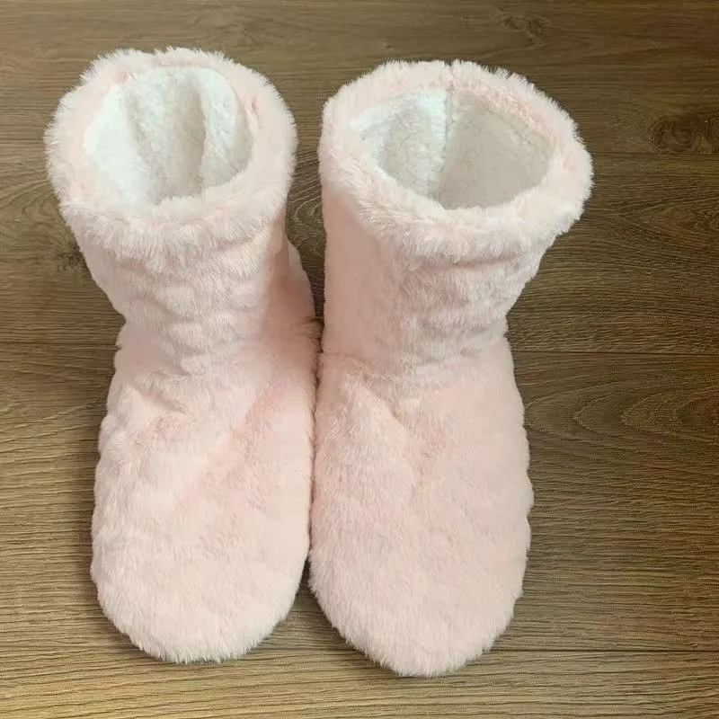 Winter Couple Floor Socks, Anti Slip Thickened and Warm Indoor Mid Length Shoes Early Education Parent-child Socks Covers