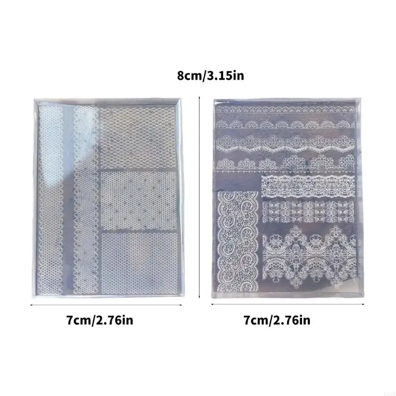 الدانتيل قالب من السيليكون الفرنسية تصميم المجوهرات أداة مرنة قابلة لإعادة الاستخدام صياغة قالب لفن الأظافر #6