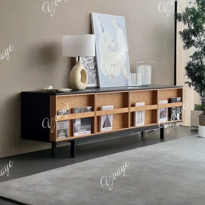 

S All Solid Wood Waterproof Multi-functional TV Cabinet Modern Simple Fashion Cabinet Bonito Y Funcional Living Room Furniture