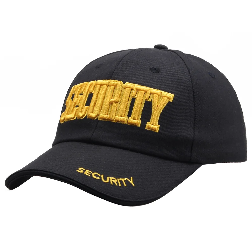 Security Baseball Cap Embroidered Men's and Women's Summer Outdoor Sun Protection and Breathable Sun Hat