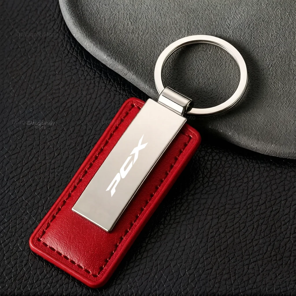 

Motorcycle Accessories CNC Keychain Keyring Fit For HONDA PCX125 PCX150 PCX 125 150 pcx 125 150 Key PU Leather Custom Keychain