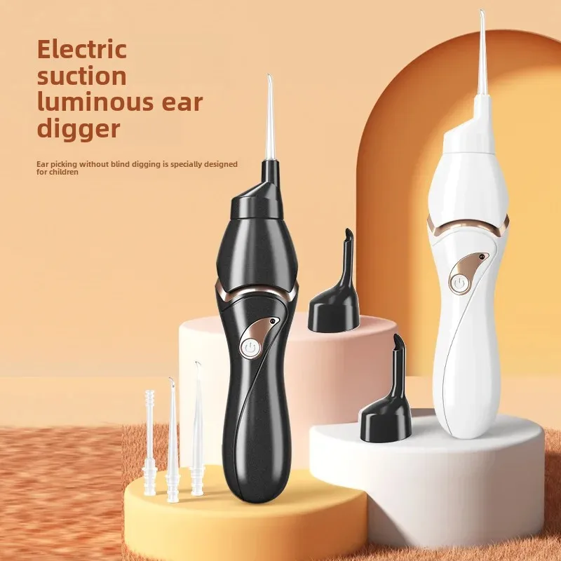 

Мини-спиральный электрический ушной совок со светящимся всасывающим устройством, подходящий для детей и взрослых, бытовые инструменты для чистки ушной серы