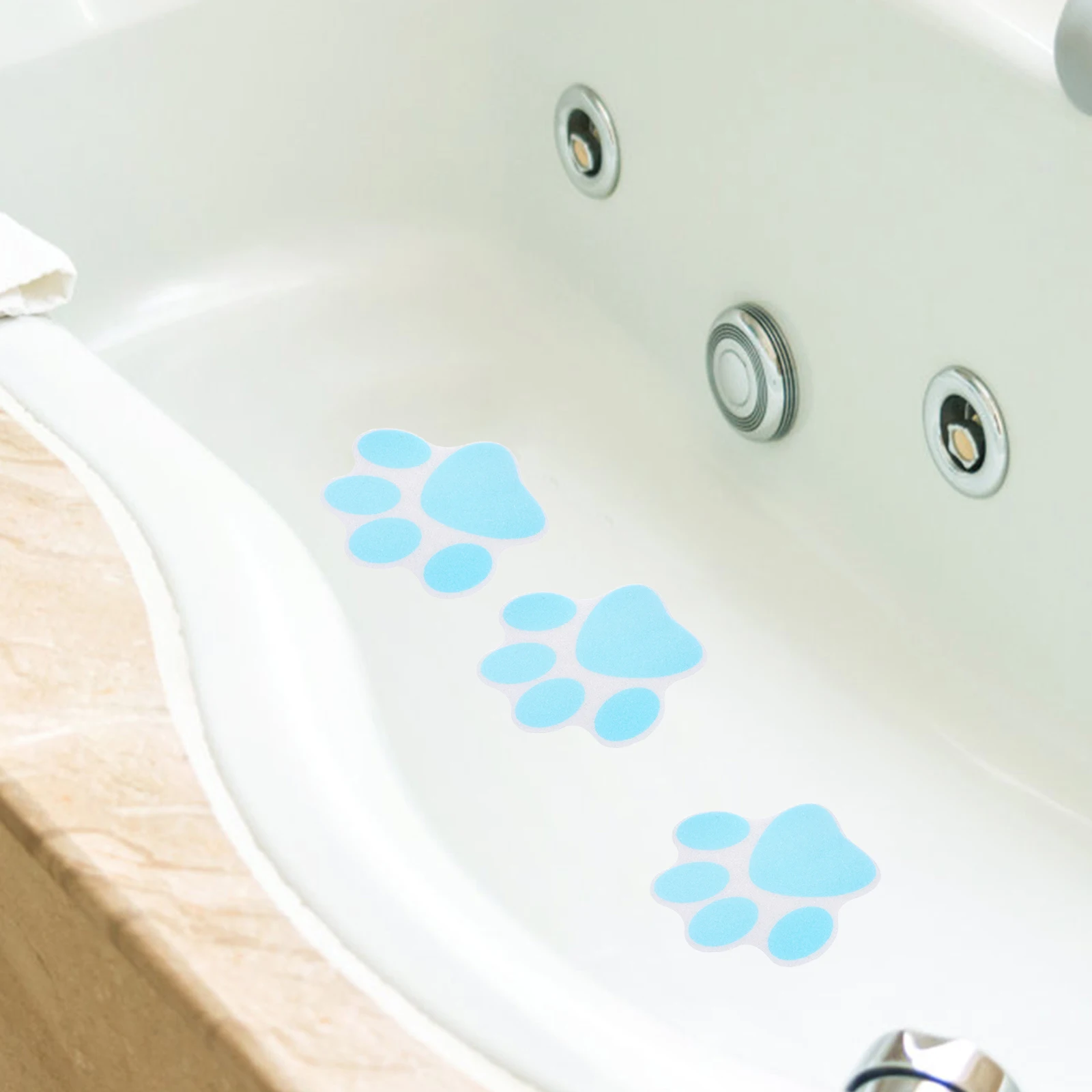 

10 Pcs Anti-slip Decorative Patch Paw Print Sticker Dog Decals for Floor Decorate Bath Tub Stickers Bathtub Peva Treads Child