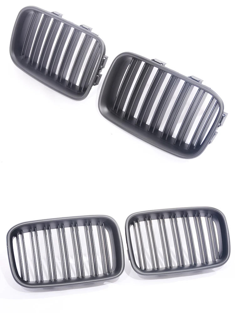 Dual Slat M Color Carbon Matte Grill For BMW 3 Series E36 Pre-LCI 1992-1996 Front Bumper Kidney Gloss Black M Tech Grills Cover view 5
