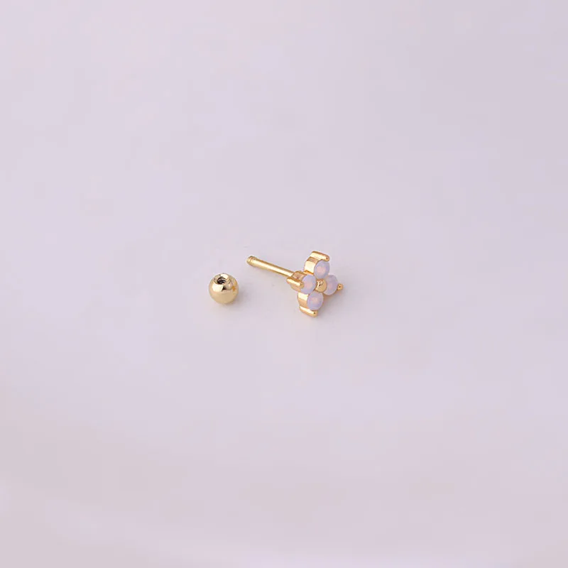 1PCS 20G Stainless Steel Barbell With CZ Ear Tragus Cartilage Helix Earrings Ear Studs Ear Cuff Rook Woman Lobe Piercing Jewelry