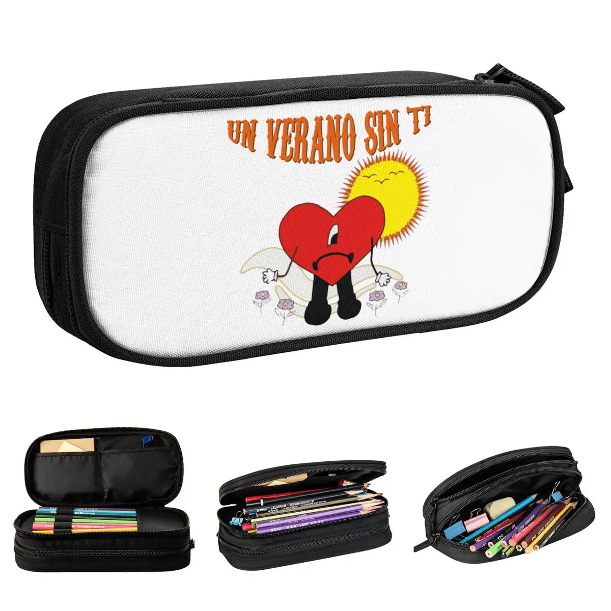 Un Verano Sin Ti Classic Pencil Cases Bad Bunny Pen Holder Bags Student Large Storage School Supplies Gifts Pencil Box