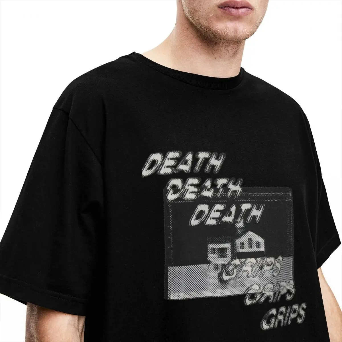 T Shirt Death Grips Big House 100 Cotton T Shirts American Experimental Hip Hop Group Tshirt for Men Loose Short Sleeve Tees image 4