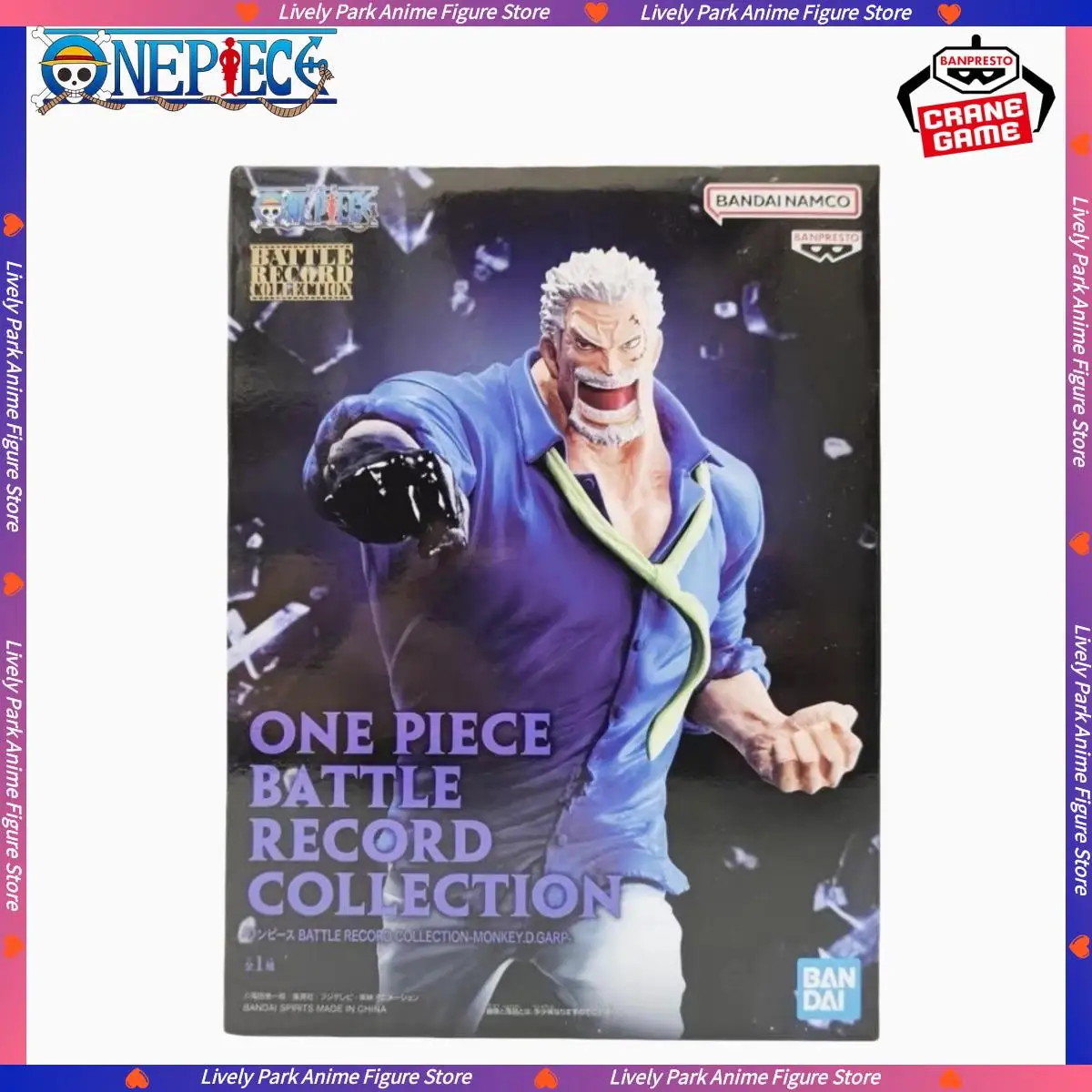 

BANDAI Original BANPRESTO ONE PIECE BATTLE RECORD COLLECTION MONKEY.D.GARP 15cm Anime Figures Children Doll Collectible Toy Gift