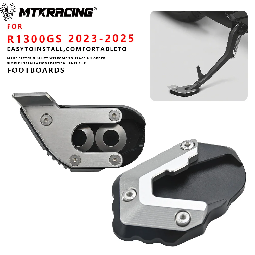 

MTKRACING for BMW R1300GS 2023-2025 Motorcycle Accessories Aluminum Side Stand Foot Extension Kickstand Pad