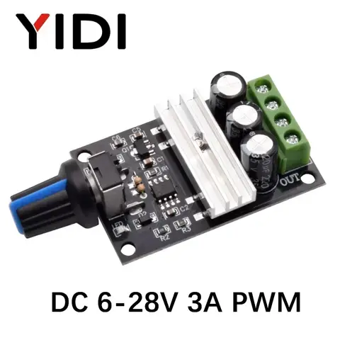 12V 24V 3A PWM DC Motor Speed Controller LED Dimmer Module Stepless Voltage Regulator Governor Adjustable Power Control Switch