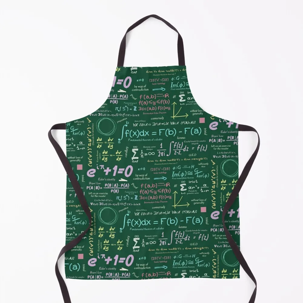 

Pure Math Extravaganza - Green Chalkboard Apron Kitchen For Women christmas Home and kitchen products Apron