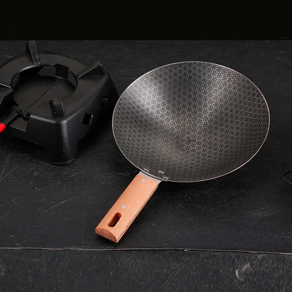 

Small Wok Frying Pan Iron Round Bottom For Outdoor Cooking Japanese Style Fry Pan Gas Stove Induction Compatible Kitchen